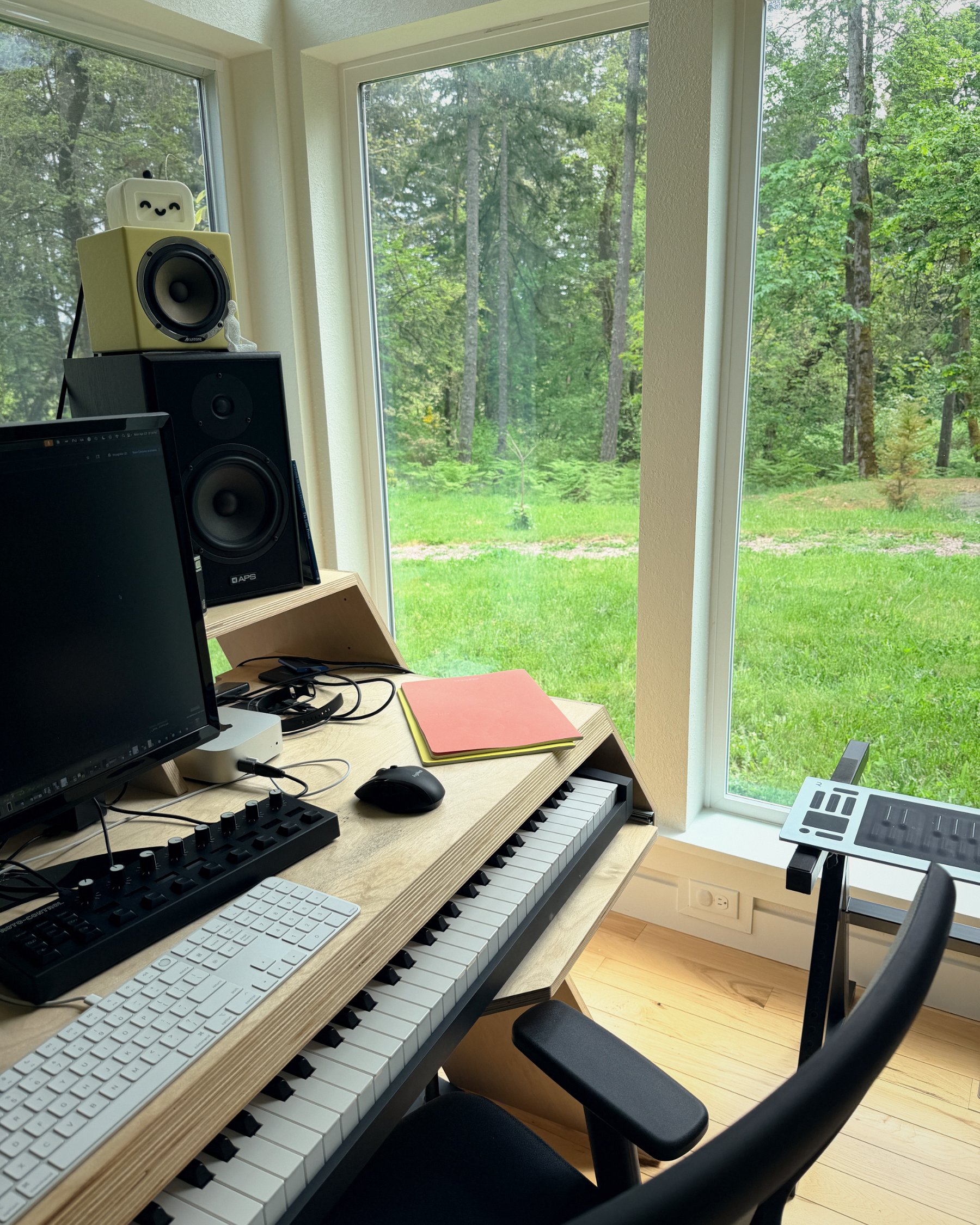 The studio desk